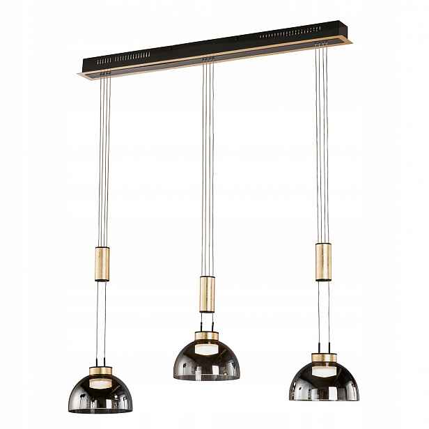 Závěsná lampa Avignon černá 3x9W 2700K 2900lm stmívatelná Fischer&Honsel