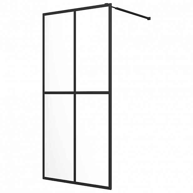 vidaXL Zástěna do průchozí sprchy čiré tvrzené sklo 90 x 195 cm
