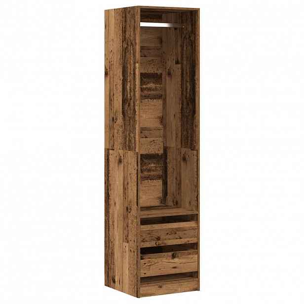 vidaXL Šatní skříň old wood 50 x 50 x 200 cm kompozitní dřevo