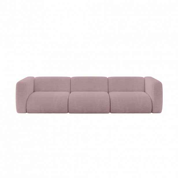 ALTDECOR MODULÁRNÍ pohovka MIRA-S2, 3místná, 319 × 89 × 70 cm, růžová, manšestr