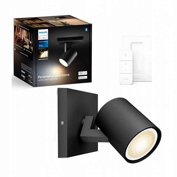 Bodová lampa Led Černá 4.2W Cct Philips Hue Dimmer Switch