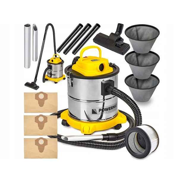 Elektrický krbový vysavač, průmyslový vysavač 2000W, 20l, 2v1 PM-ESP-2000