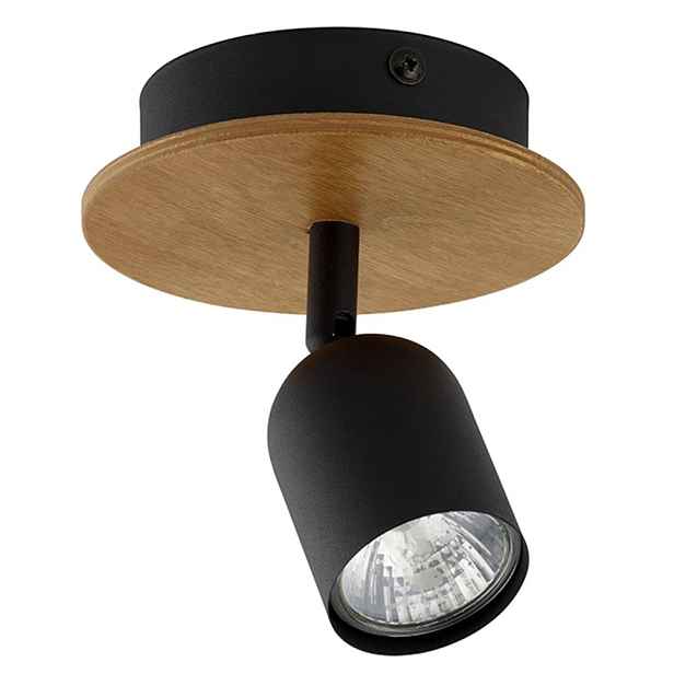 Stropní svítidlo černá, dub nad postelí do ložnice obývacího pokoje Top Wood