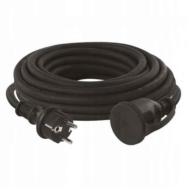 Venkovní prodlužovací kabel 10 m 1 zásuvka černý guma-neopren 230…