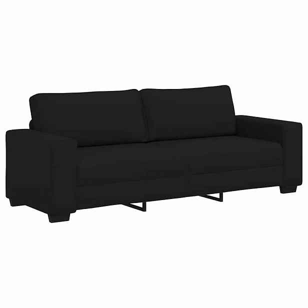 vidaXL Pohovka pro 3 osoby černá 220x77x82 cm látka