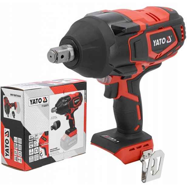 Yato Akumulátorový Bezkartáčový Rázový Utahovák 18V 3/4'' 1/2'' 2000 Nm Bez