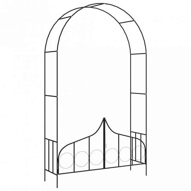 Zahradní oblouk pro popínavé rostliny černá Dekorhome