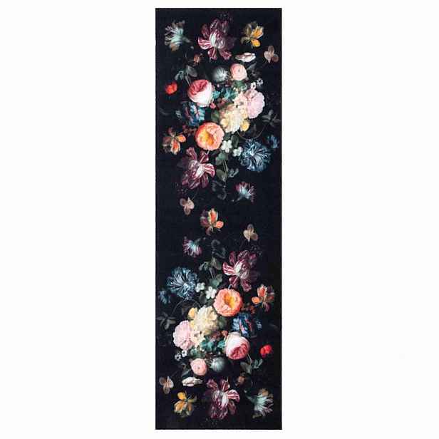 vidaXL Kuchyňský koberec Černá 150 x 45 cm samet