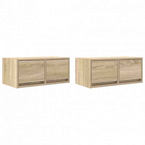 vidaXL TV skříňky 2 ks Dub Sonoma 60x31x25,5 cm Dřevěné konstrukce