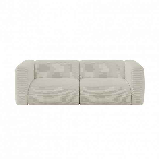 ALTDECOR MODULÁRNÍ pohovka MIRA-S1, 2místná, 228 × 89 × 70 cm, krémová, manšestr