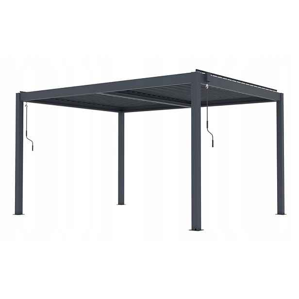 Bioklimatická pergola G21 Austin 4x3m antracitová hliníková BP-G21-4X3M