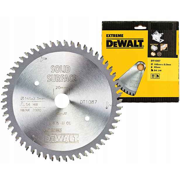 DeWALT DT1087 pilový kotouč na dřevo Mdf 165x20mm 54z