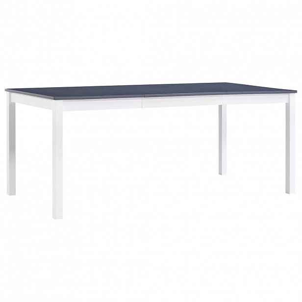 vidaXL Jídelní stůl bílo-šedý 180 x 90 x 73 cm borové dřevo