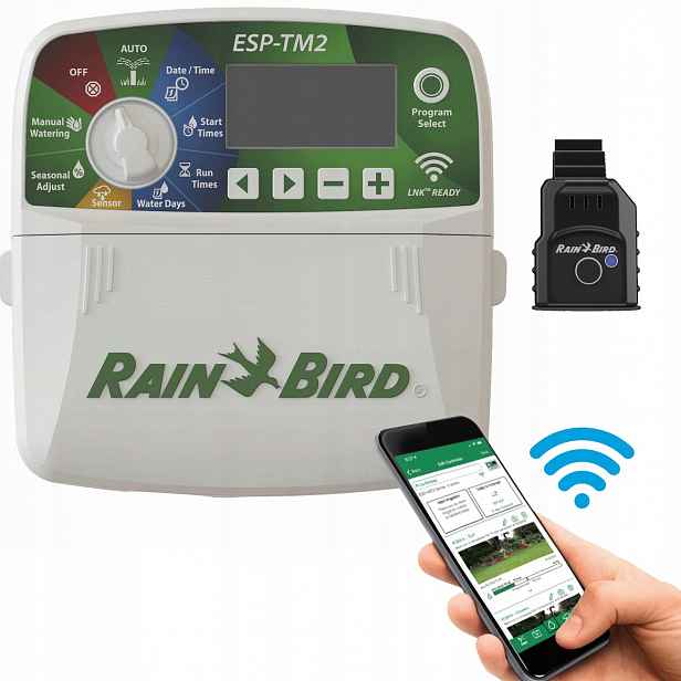 Vnitřní Regulátor Zavlažování Rain Bird Wifi Esp TM2 6 Sekcí Modul