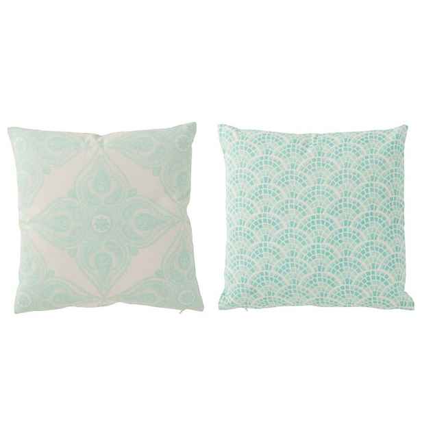 2ks mintové bavlněné polštáře Oriental - 45*45 cm J-Line by Jolipa