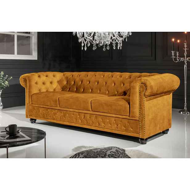 Chesterfield pohovka 3-místná MIDAS Dekorhome