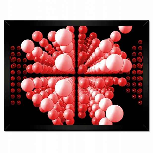 Plakáty v rámu 40x30 Červené kuličky Matrix
