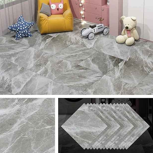 Samolepící vinylové dlaždice šedé 16 ks podlahových dlaždic 30x30 cm