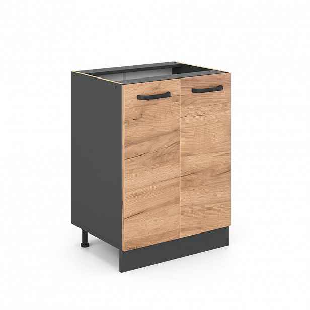 Vicco SPODNÍ SKŘÍŇKA KUCHYŇSKÉ LINKY R-Line Zlatý mocný dub 60 cm bez pracovní desky