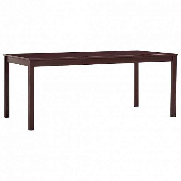 vidaXL Jídelní stůl tmavě hnědý 180 x 90 x 73 cm borové dřevo