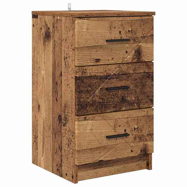 vidaXL Noční skříňka Staré dřevo 38 x 38 x 66 cm Kompozitní dřevo