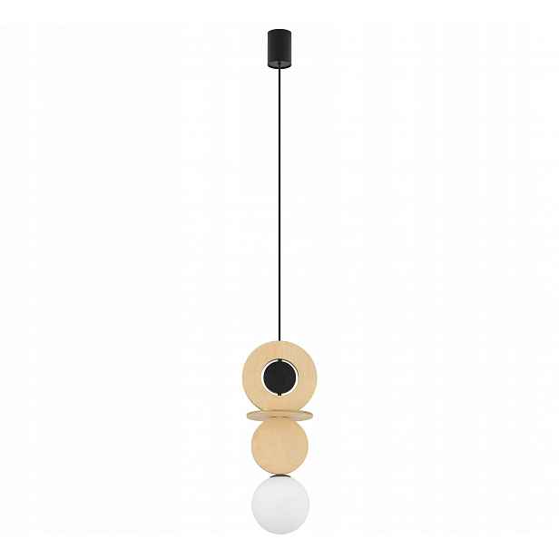 Závěsná, stropní dřevěná lampa do obývacího pokoje, jídelny, kuchyně Drops Wood A