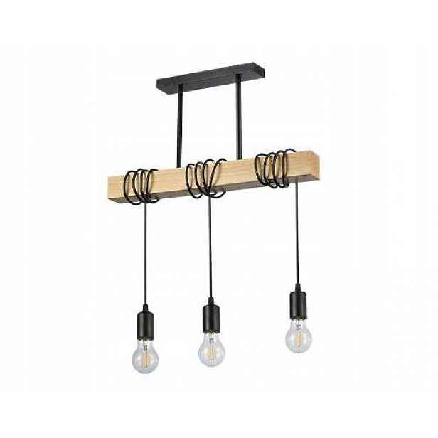 Závěsné stropní svítidlo Nosník Dřevo 50 cm 3x E27