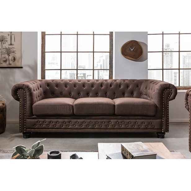 Chesterfield pohovka 3-místná MIDAS Dekorhome