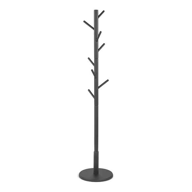 Černý věšák z kaučukového dřeva ø 36x170 cm Bro – Spinder Design