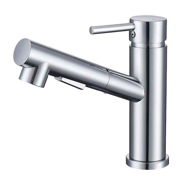 Homelody E42031004 Kuchyňská baterie s výtokovým ramínkem Chrom Vytahovací 2 režimy 120°