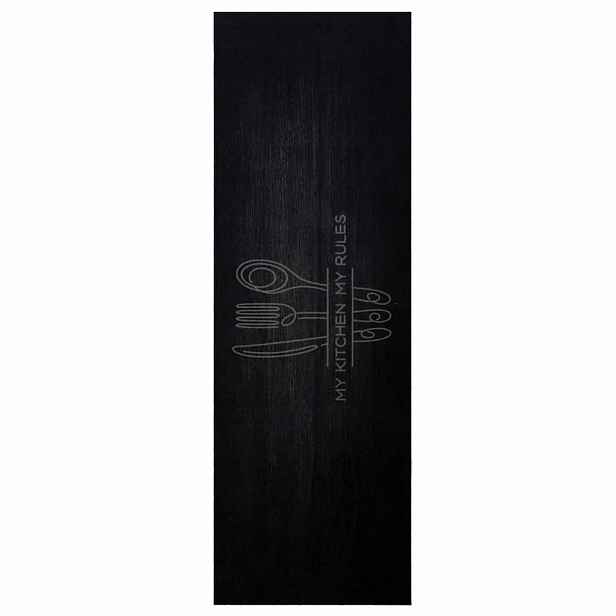 vidaXL Kuchyňský koberec Černá 180 x 60 cm 100% polyamid Lze prát