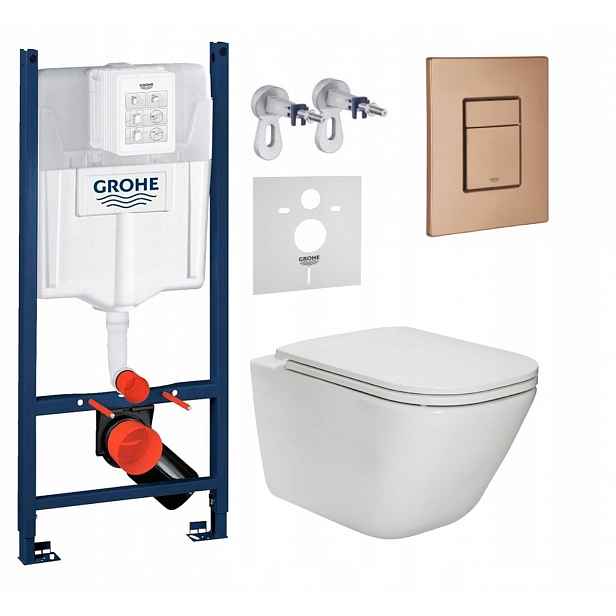 7v1 Podomítkový Wc Set, Stelaz Grohe, Wc Mísa Rim Roca Gap, Tlačítko