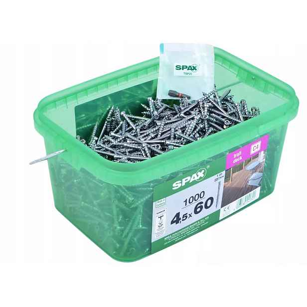 Terasový Šroub (1000) C4 4.5*60 MM Spax-d Bit T20