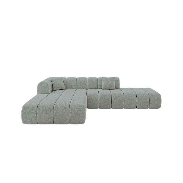ALTDECOR ROHOVÁ SEDAČKA s otomanem, levá BILA-L 289x176x71 Zelená Žinylka