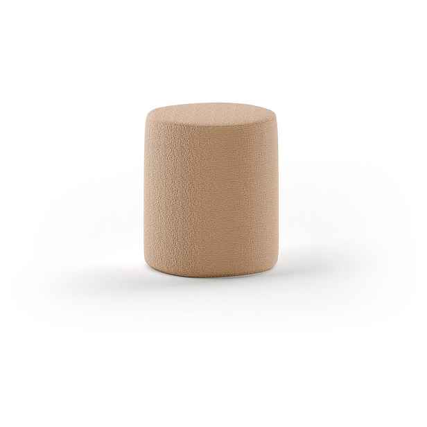 Hnědý dětský puf z textilie bouclé Forrest – Vipack