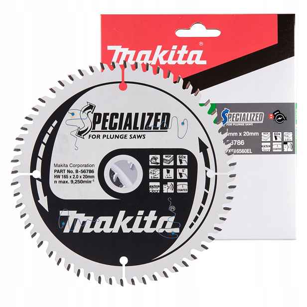Makita B-56786 Řezací Kotouč Pro Mdf Specializované T.c.t. 165 X 20 60Z