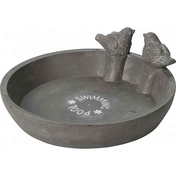 Pítko/bazén pro ptáky 24 cm, šedá
