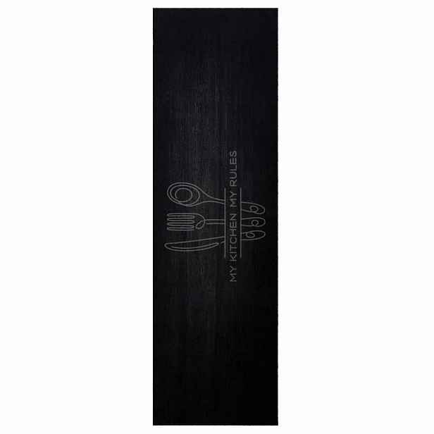vidaXL Kuchyňský koberec Černá 150 x 45 cm 100% polyamid Lze prát