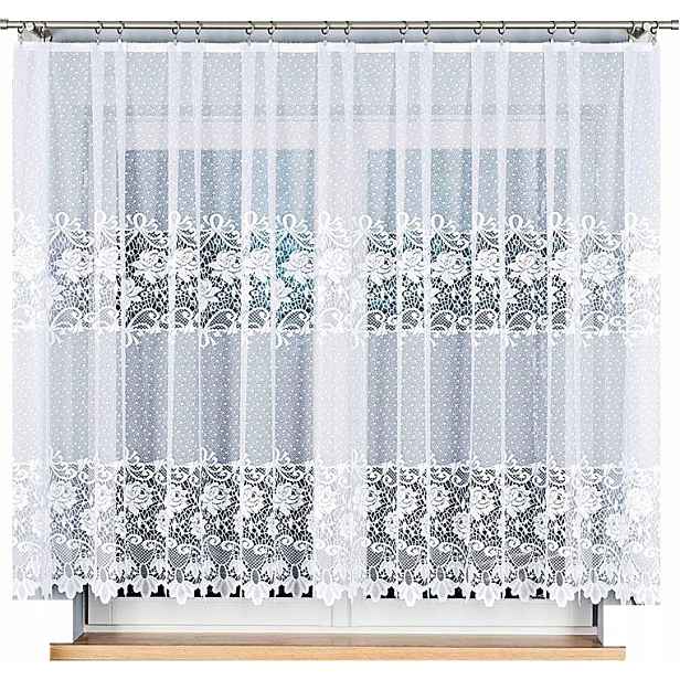 Záclona 400x150 cm rovná (hotová) s lemováním