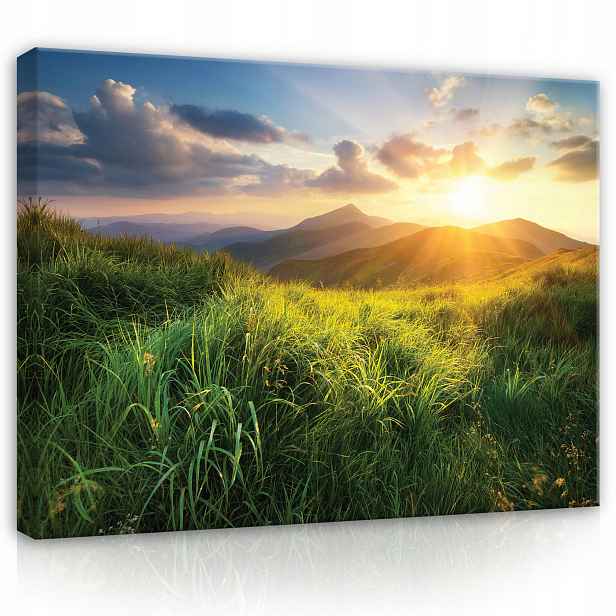 Obraz Západ slunce Hory Krajina Příroda 120x80