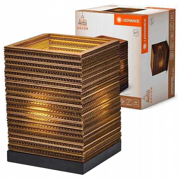Stolní lampa Stojící Dekorativní stolní lampa E27 Hnědá Usb-c Decor