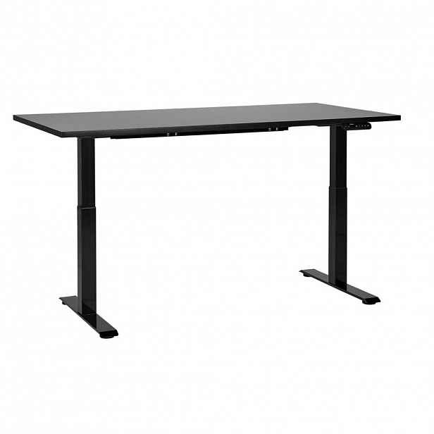 Beliani VÝŠKOVĚ NASTAVITELNÝ Psací stůl Elektrický 160/72 cm Černý Destin III
