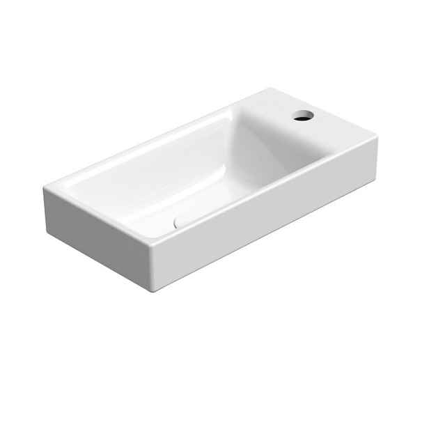 GSI NUBES keramické umývátko 50x25cm, pravé/levé, bílá ExtraGlaze