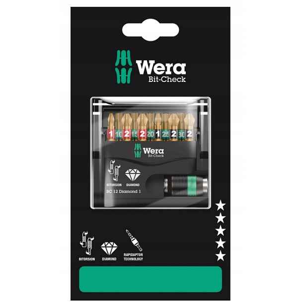 Sada Bitů Bitcheck 12 Diamond 1 Sb, 12 Dílů 05136392001 Wera