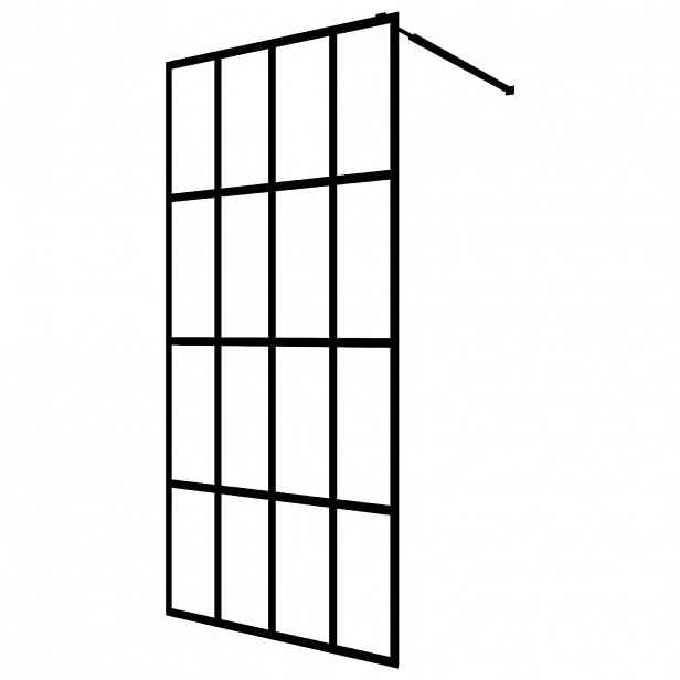 vidaXL Zástěna do průchozí sprchy mléčné tvrzené sklo 118 x 190 cm
