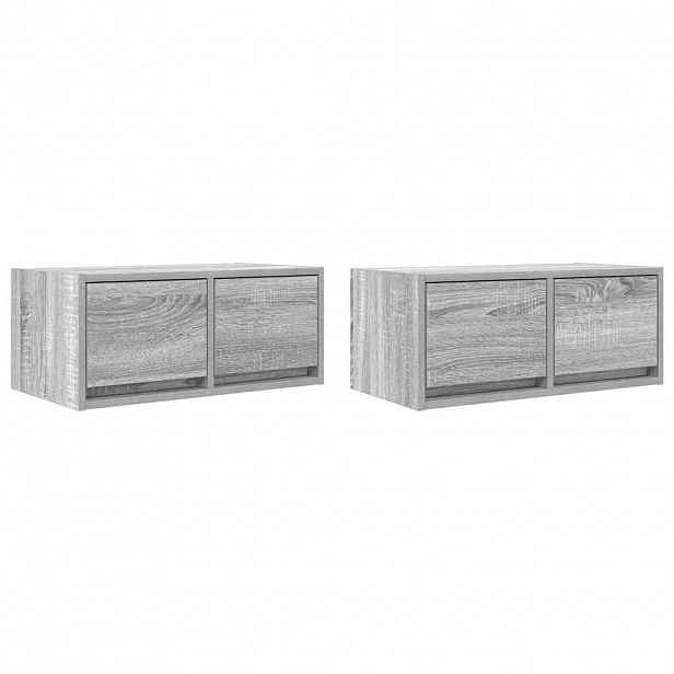 vidaXL TV skříňka šedá sonoma 60x31x25,5 cm kompozitní dřevo