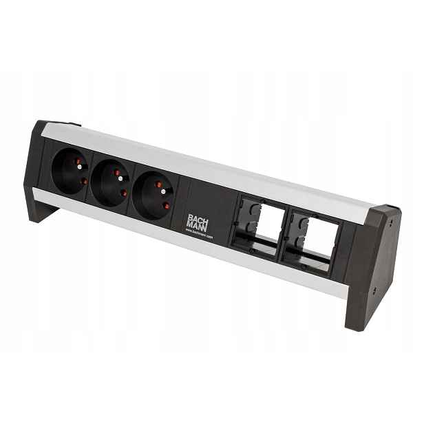 Bachmann Systém Desk 1, 3x zásuvka Cz, 2x volné (902.005)