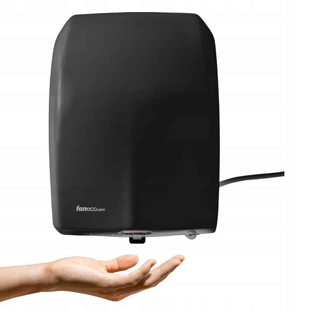 Elektrický vysoušeč rukou 1500 W černý Mistral Pro Faneco pro toalety