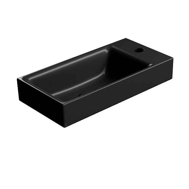 GSI NUBES keramické umývátko 50x25cm, pravé/levé,  černá mat