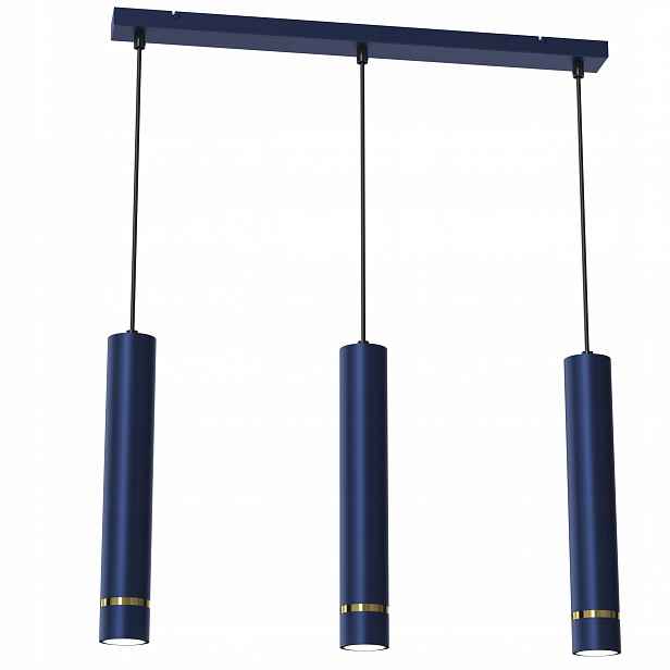 Stropní Svítidlo Závěsné Trubky Kov 3X GU10 Led Spot